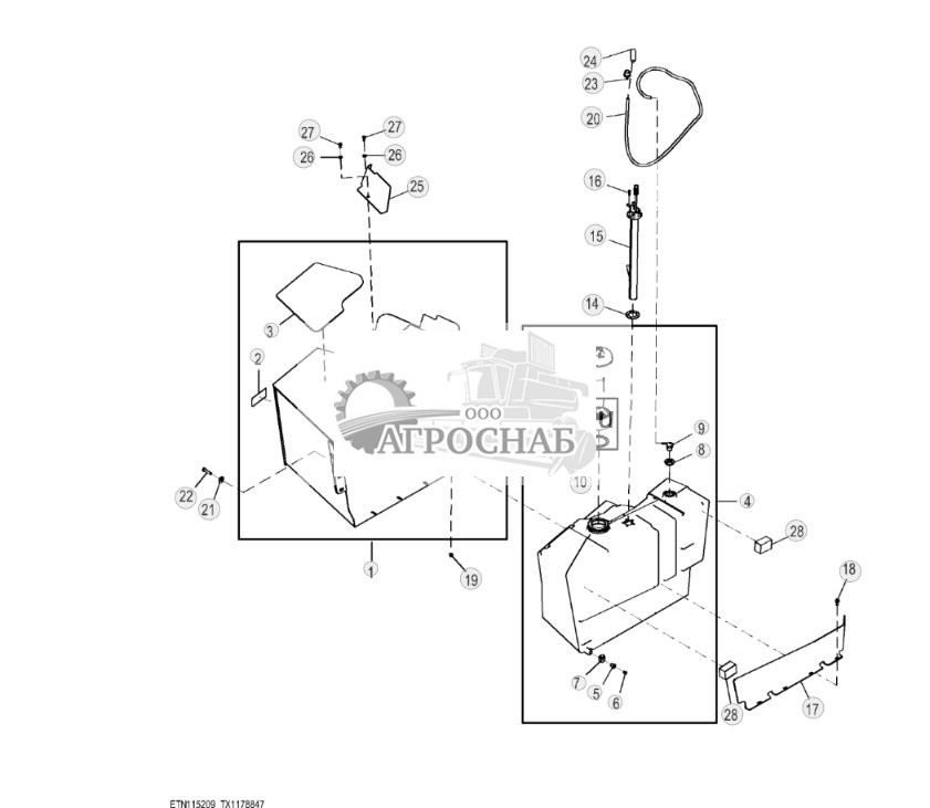 Топливная система (Engine 4045HT072-RE545795, 4045HT085-RE566007, 4045HT086-RE566132, 4045TT096-RE545793-) ( - 294344) - ST817851 175.jpg